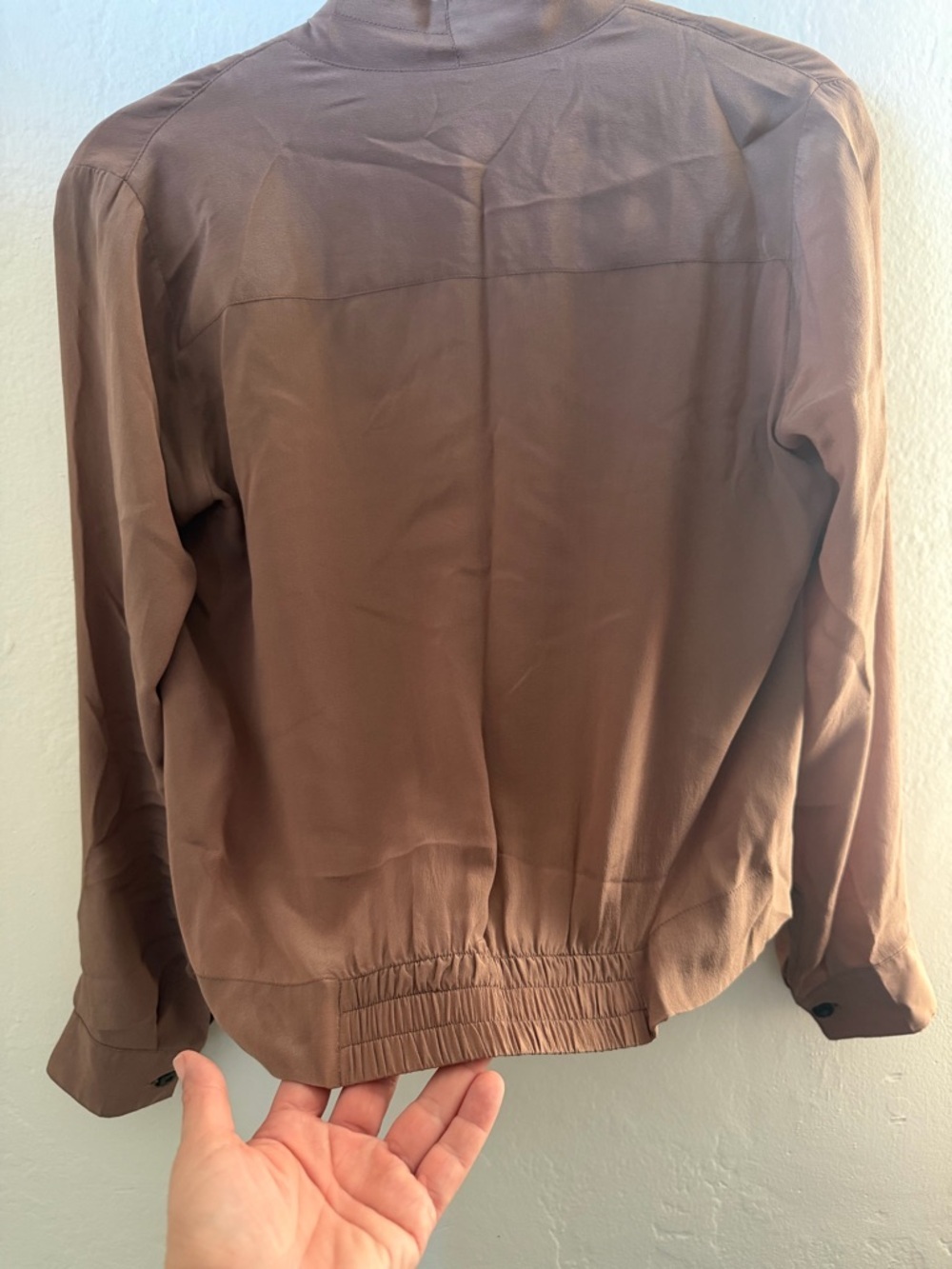 Love & Liberty 100% Silk Wrap Blouse Small Cropped Boho - Picture 7 of 11